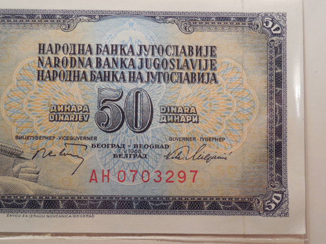 Yugoslavia 50 Dinara 1968 Uncirculated