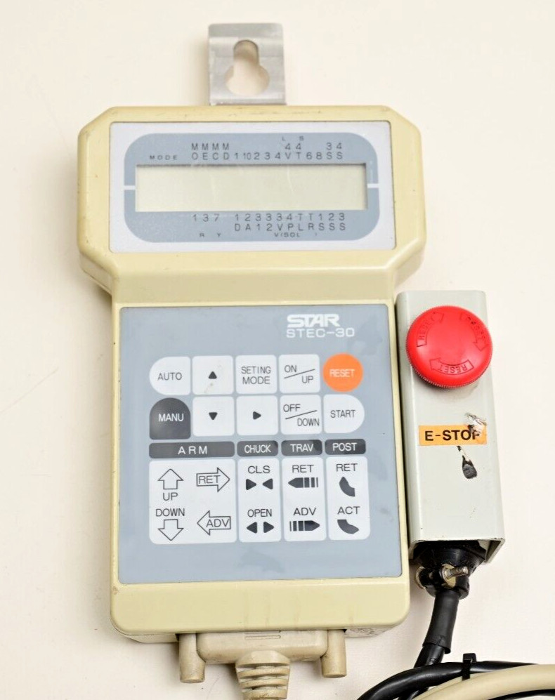 Star Seiki STEC-30 Robotic Teaching Pendant with E-STOP Switch Untested