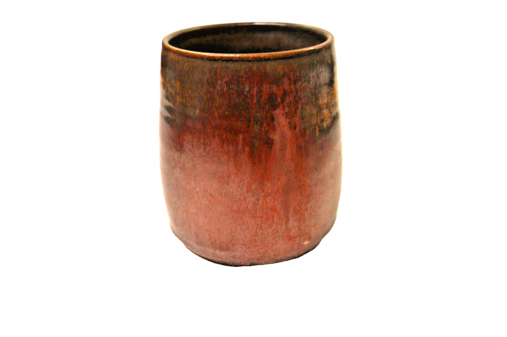 Fine Artistic Signed Studio Hand-thrown Stoneware Pottery Coffee Cup "AB"