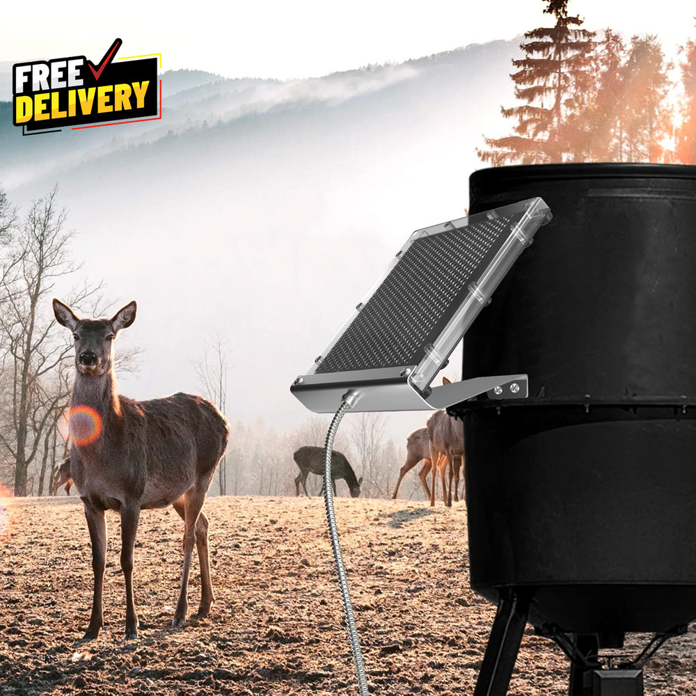 6V 1.5W Solar Panel for Deer Feeder Waterproof Battery Charger with Bracket…