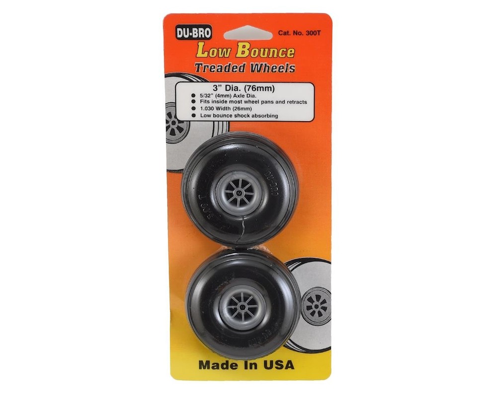 DuBro 3" Treaded Low Bounce Wheels (2) [DUB300T]