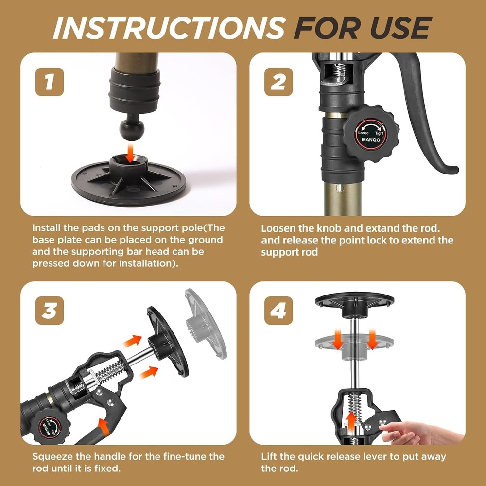 Cabinet Jacks for Installing Cabinet 3rd Hand Support System Adjustable Supp...