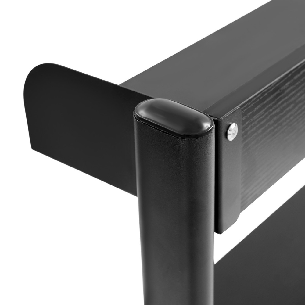 Premium Black Desktop Bookshelf with Adjustable Shelves & Pegboard Organizer