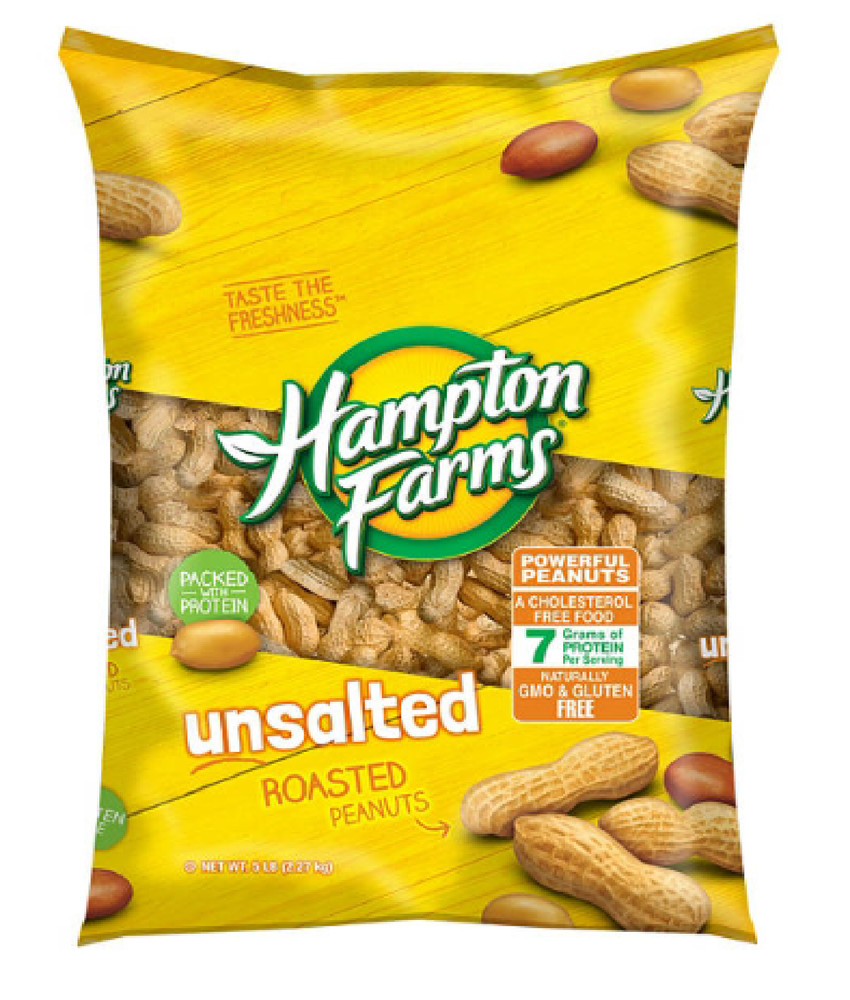 6-pack Hampton Farms Unsalted In-Shell Peanuts (5 lbs.)