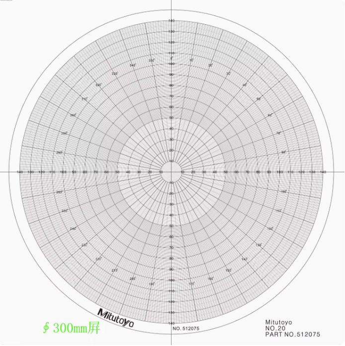 Optical Comparator Chart For Profile Projector Overlay Chart For Mitutoyo 512075