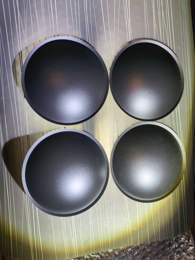 Qty: Four- (90mm) 3.54" 3.5"  Speaker Sub Polypropylene Dome Dust Cap Plastic