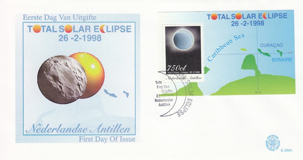Netherlands - Dutch Antilles FDC Issue 1998 (289A) Solar Eclipse
