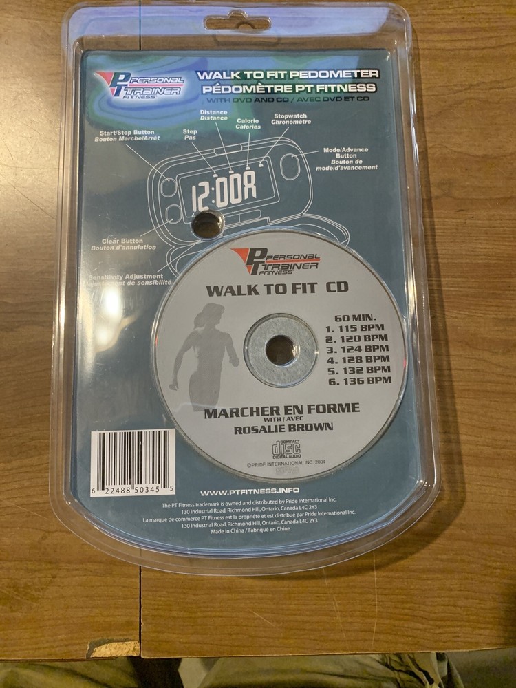 Walk To Fit Pedometer - Personal Trainer - With DVD /CD - Walking Program