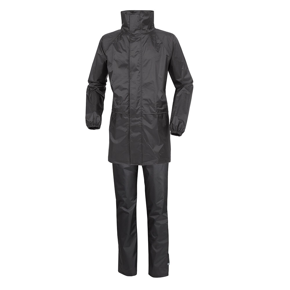 Complete Black Rainstorm Suit Jacket Pants Waterproof