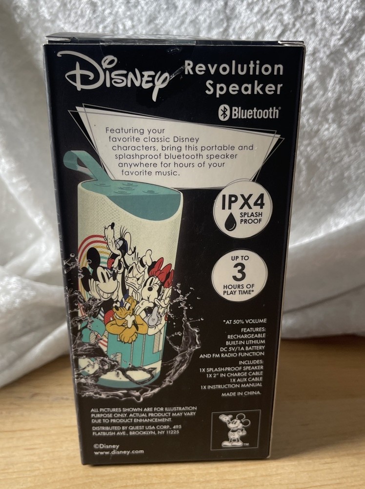 🆕 iJoy Disney Revolution Speaker Bluetooth, Wireless Splash Proof