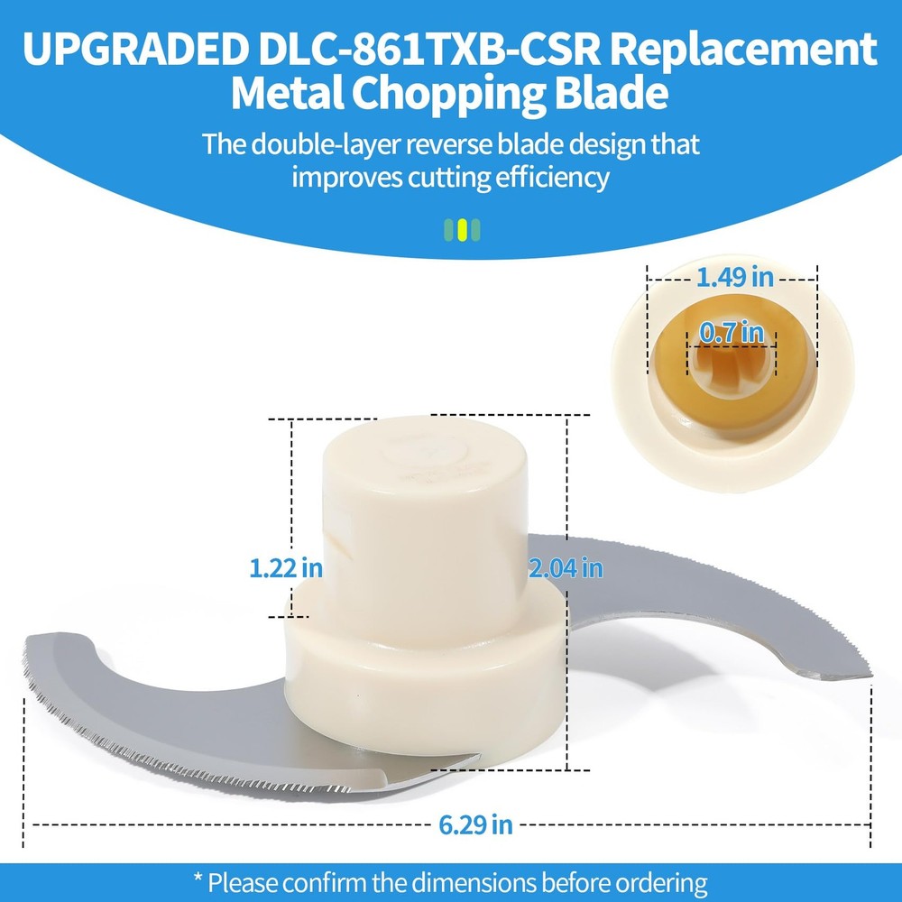 DLC-861TXB-CSR Replacement Chopping Blade – Compatible with medium, Silver