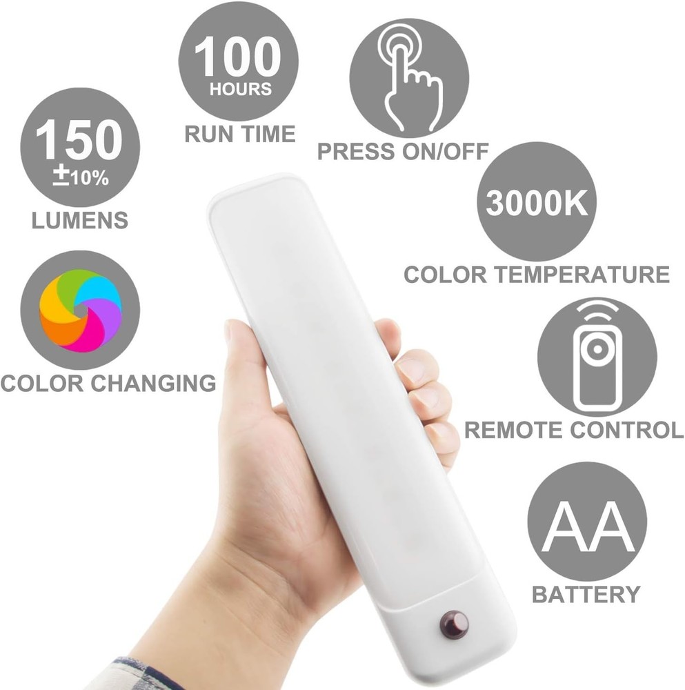 LUXSWAY Dimmable Battery-Powered Multicolor LED Light Bar