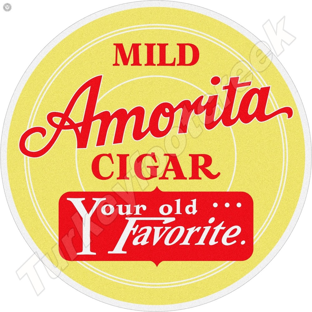 Amorita Cigar 18" Round Metal Sign