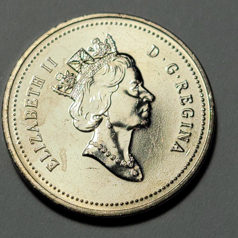 1996 Far 6 CANADA 5 Cent Nickel Uncirculated Coin From Mint Roll UNC