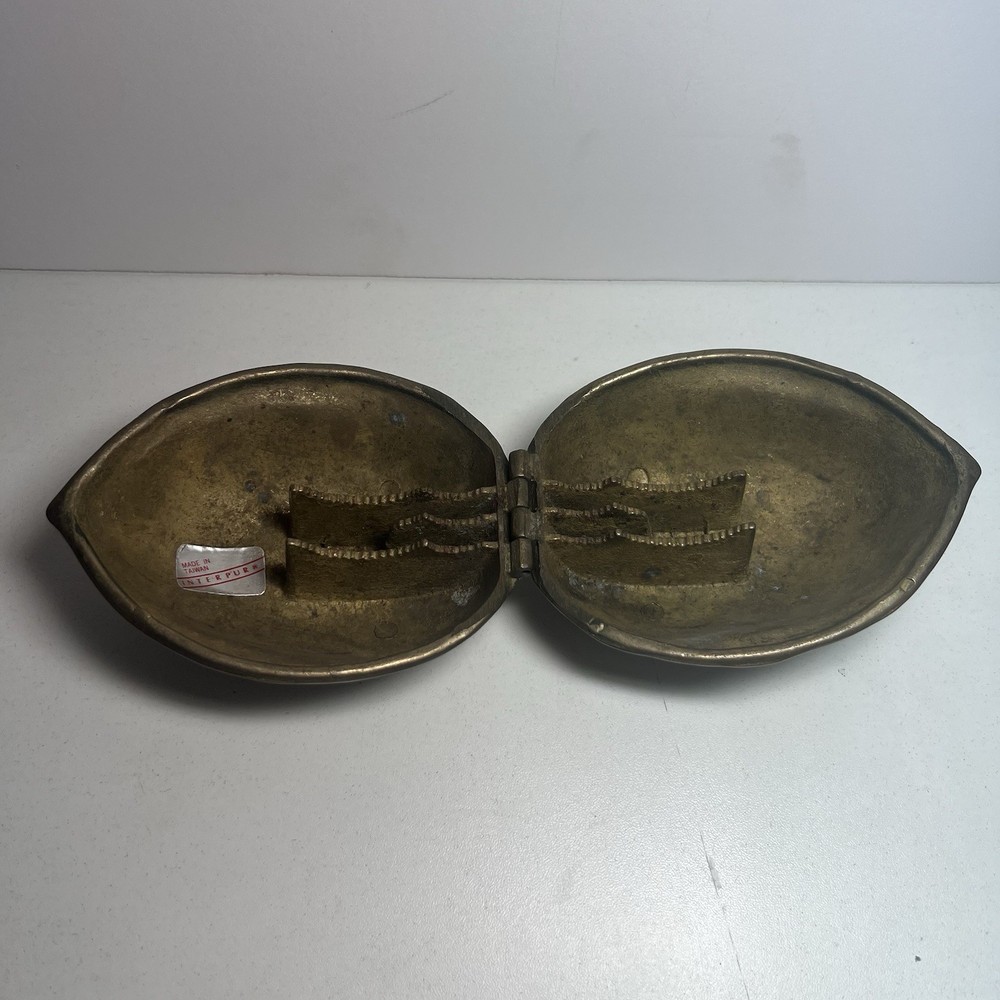 SOLID BRASS NUTCRACKER WALNUTS Vintage LARGE Walnut Shaped