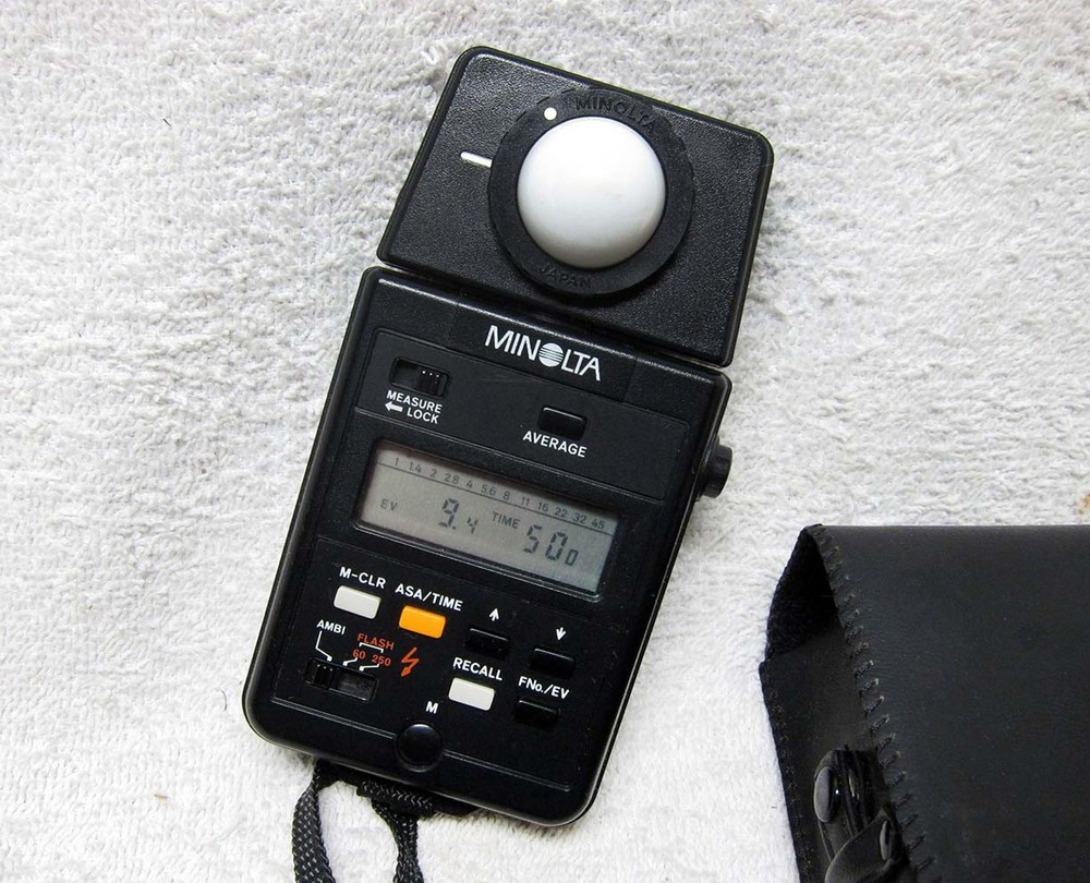 MINOLTA Auto Meter IIIF Hand-held Photo Exposure Light Meter Lightmeter w/ Case