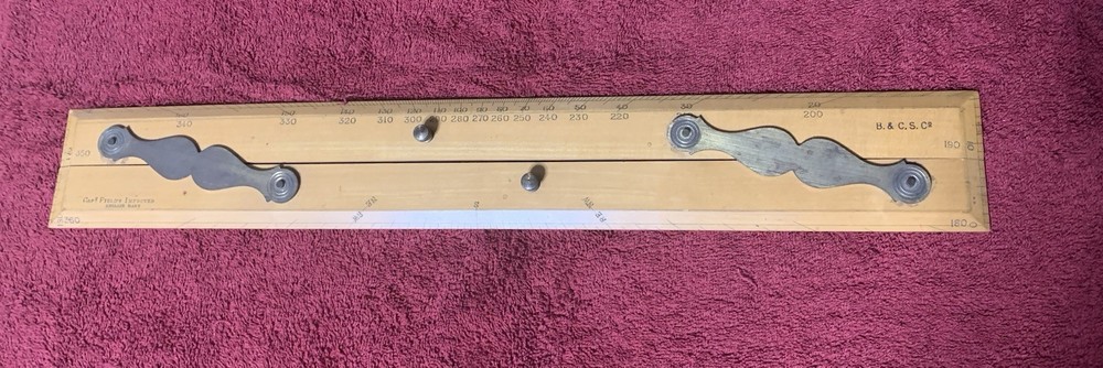 Wood & Brass 21”  Capt. Field's Improved English Make Parallels Nautical Charts