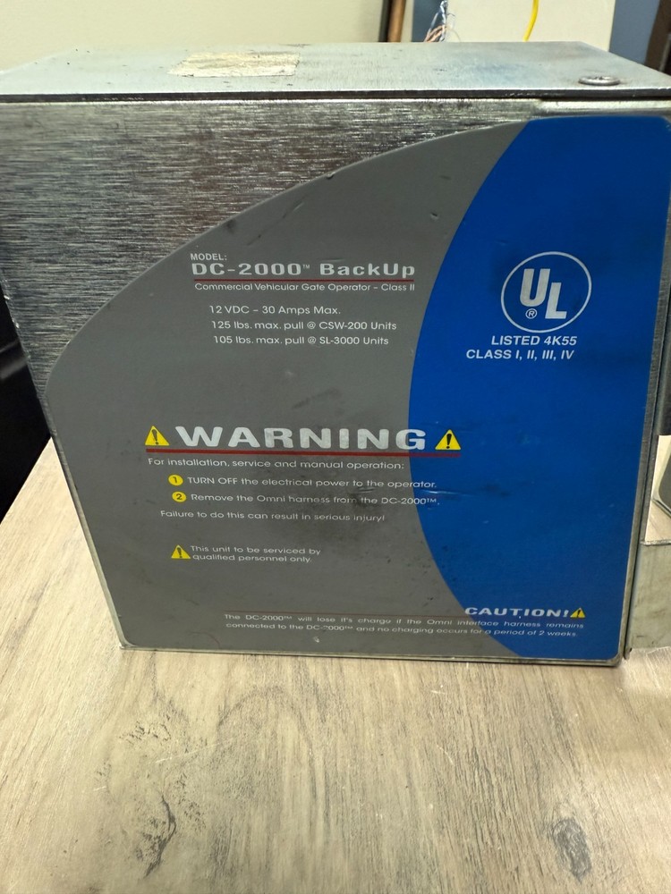 Elite Access Systems DC-2000 GARAGE DOOR BATTERY BACKUP CONTROLLER FOR PARTS