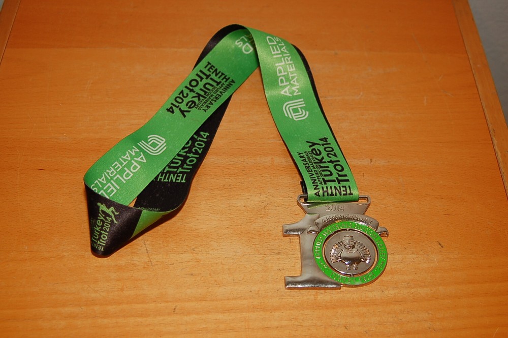 Applied Materials Turkey Trot Silicon Valley 2014 Winner Medal