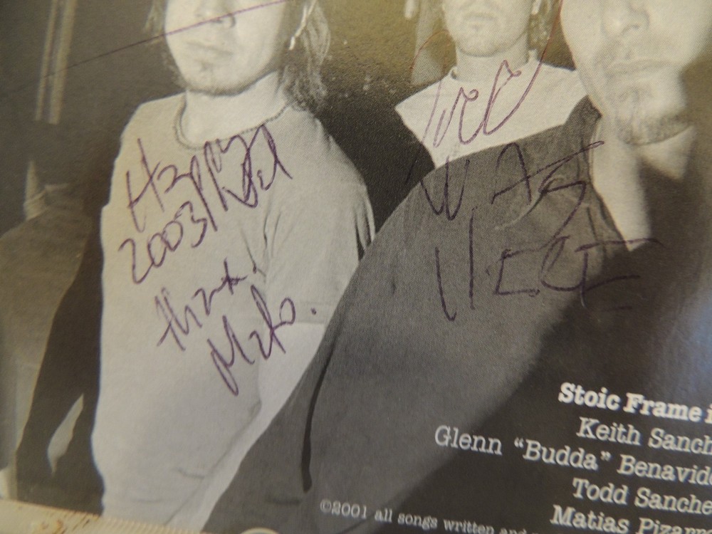 Stoic Frame Signed CD Cover "Rooftops" auto'd by 4