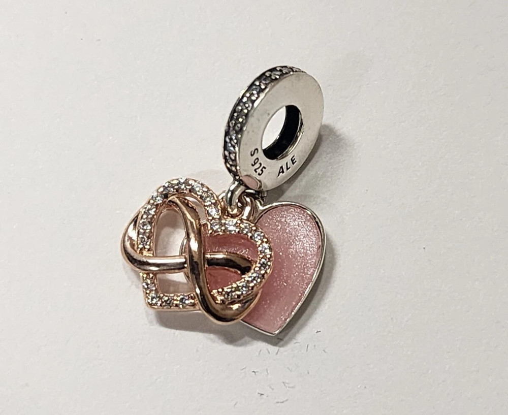 NEW Authentic PANDORA Sparkling Infinity Heart Dangle Charm #788878C01