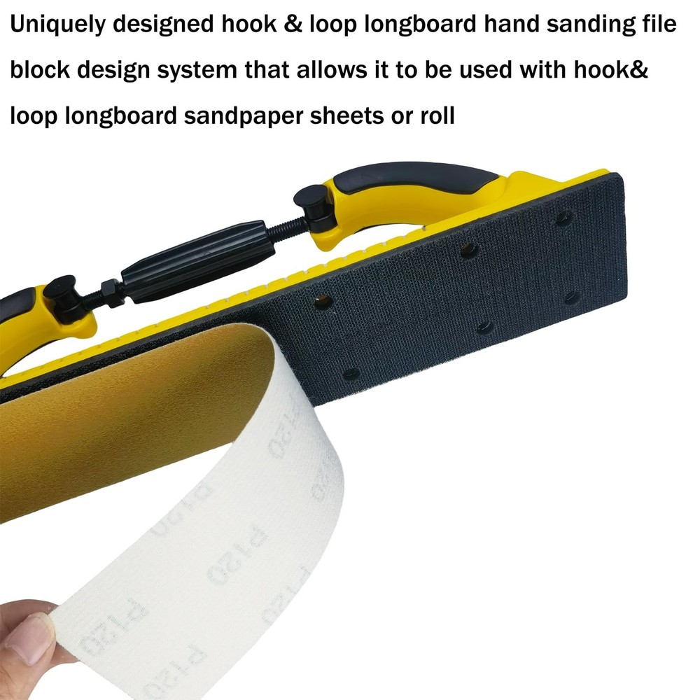Toromp 2-3/4" x 15-3/4" Adjustable Radius Flex Longboard Hand Sanding File...