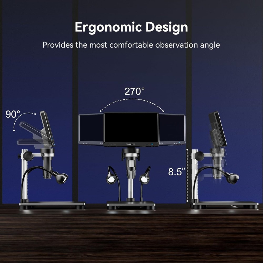 LED Lighted Microscope with 1200X Magnification for Precision Observations