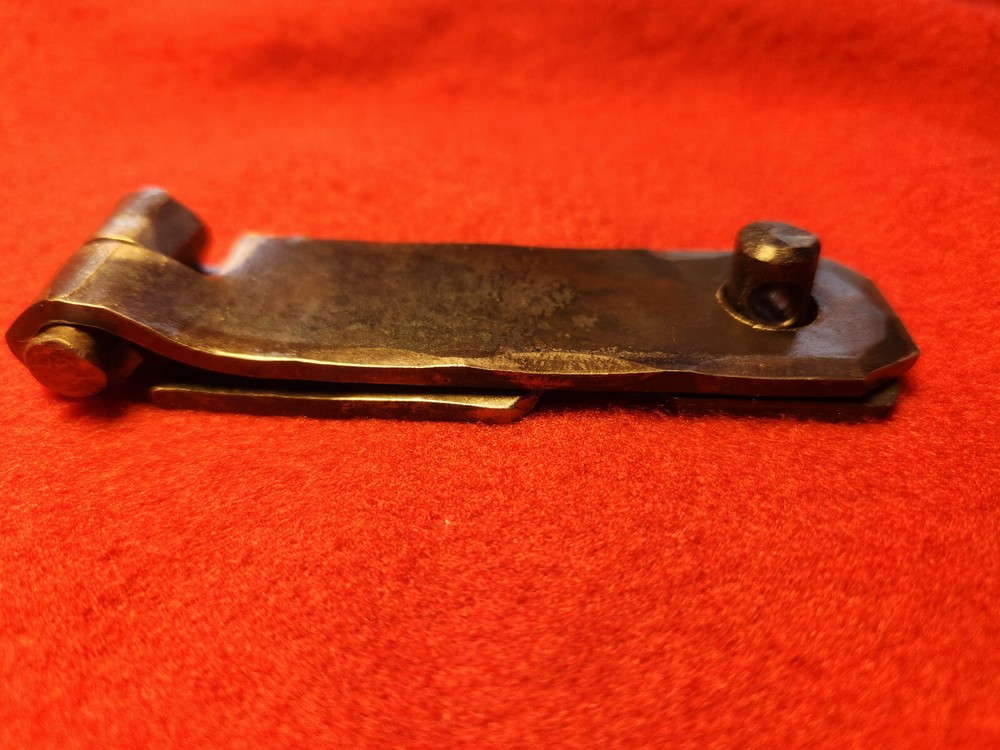 Small Iron Trunk Door Hasp Hand Forged
