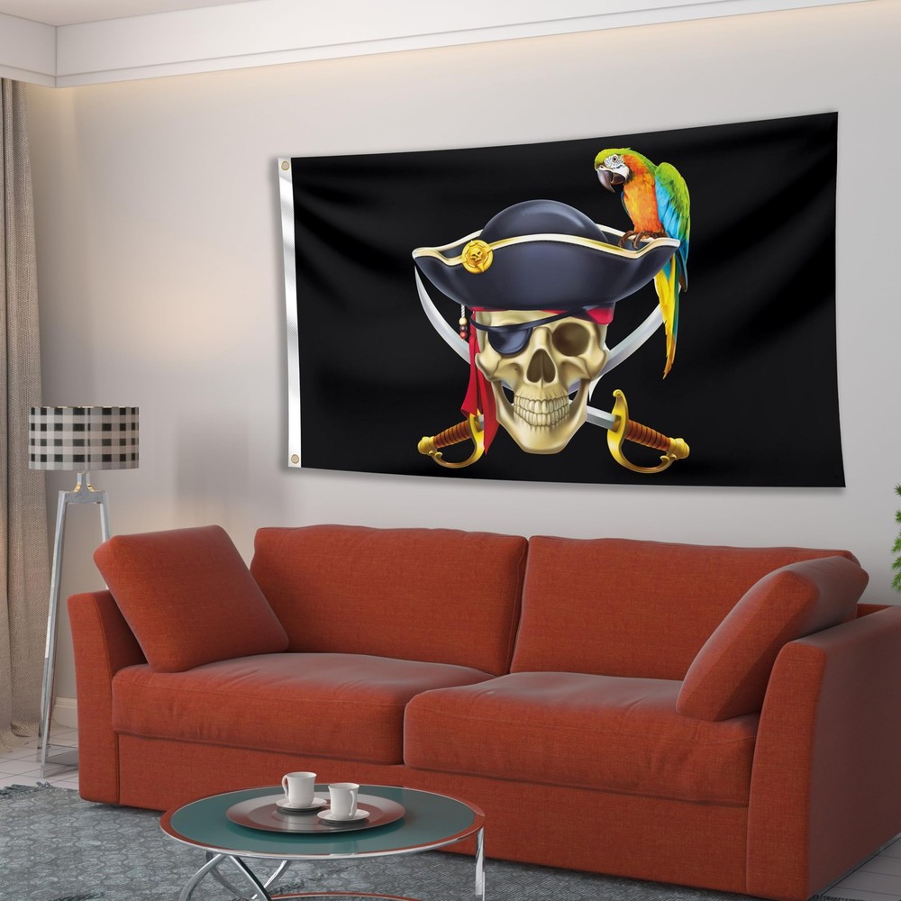 Pirate Flag – Jolly Roger Flag – 100Den polyester - Double Seam - 2