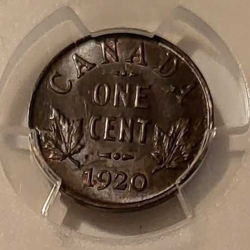 Canada George V 1920 Small Cent MS63 BN PCGS