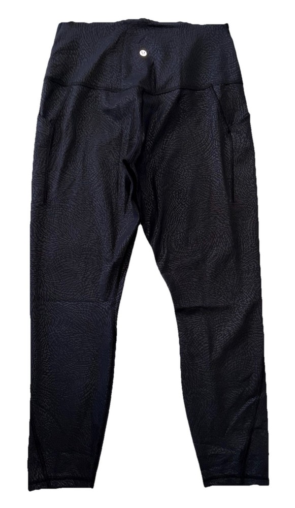 NWT🖤LULULEMON🖤SIZE 14🖤ALIGN HR 25” W/POCKETS🖤AUTHENTIC🖤RIPPLE EMBOSS BLACK