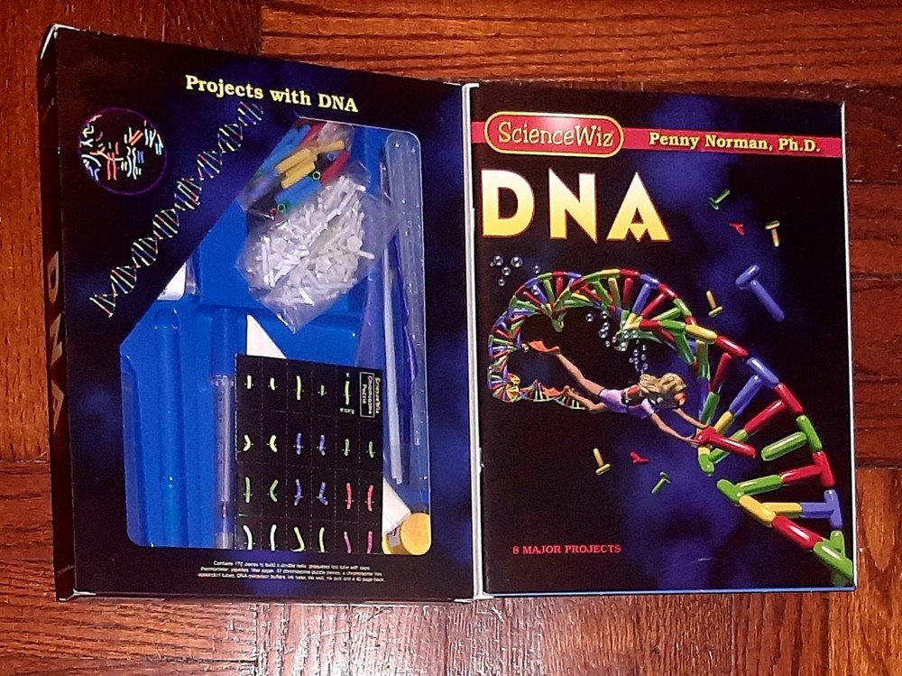 ScienceWiz DNA Project Kit 8 Major Projects w/ Booklet & Tools - New