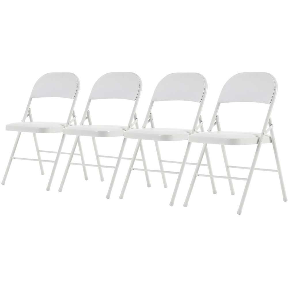 【Old Code：33292149】4pcs Elegant Foldable Iron & PVC Chairs for Convention