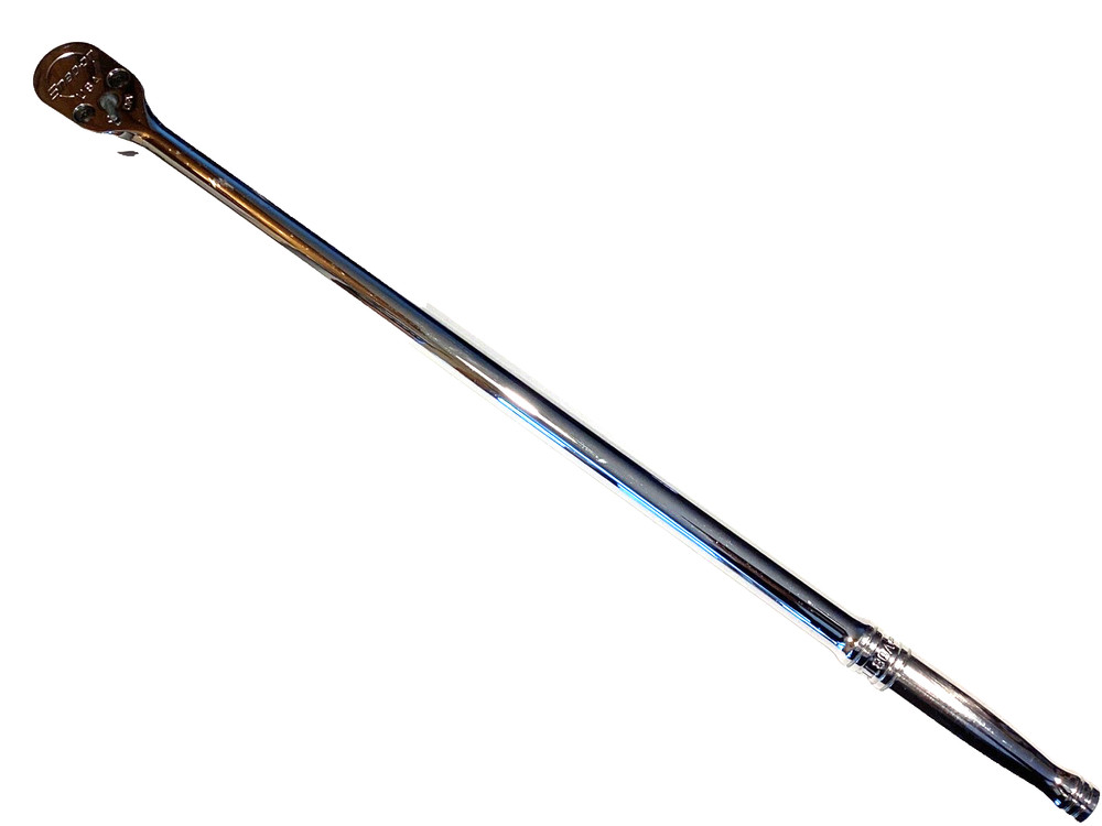 Snap On Tools SLL80A 1/2” Drive Extra Long Handle Fixed Head Chrome Ratchet NICE