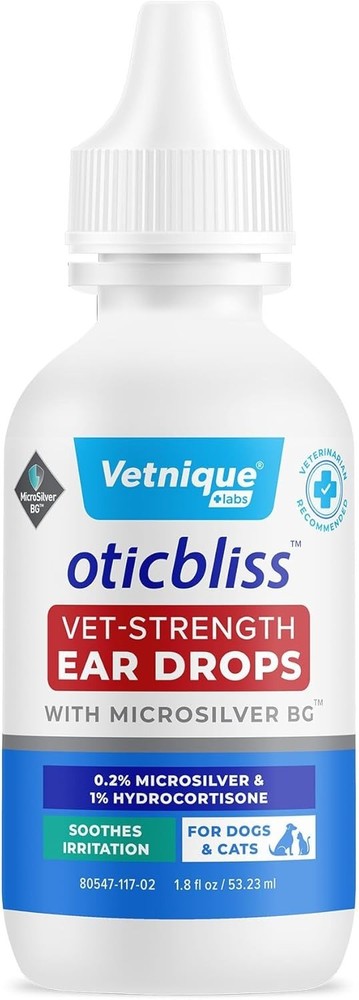 Dog Ear Infection Drops - Fast Relief with MicroSilver & Hydrocortisone