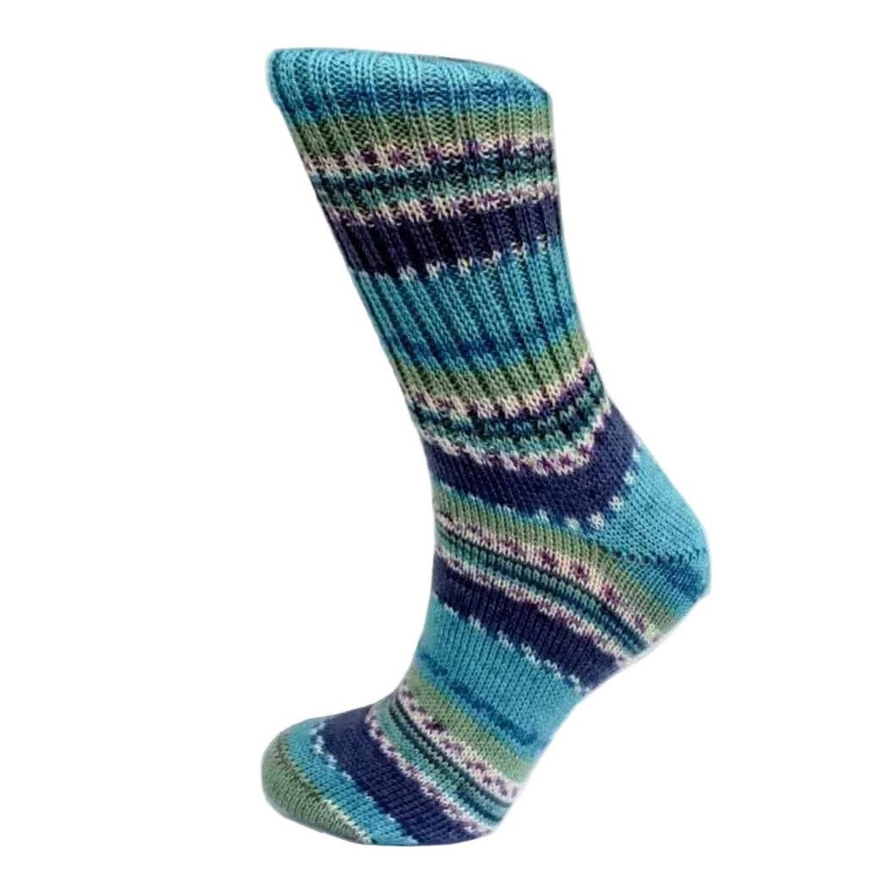 Fair Isle Socks - Turquoise
