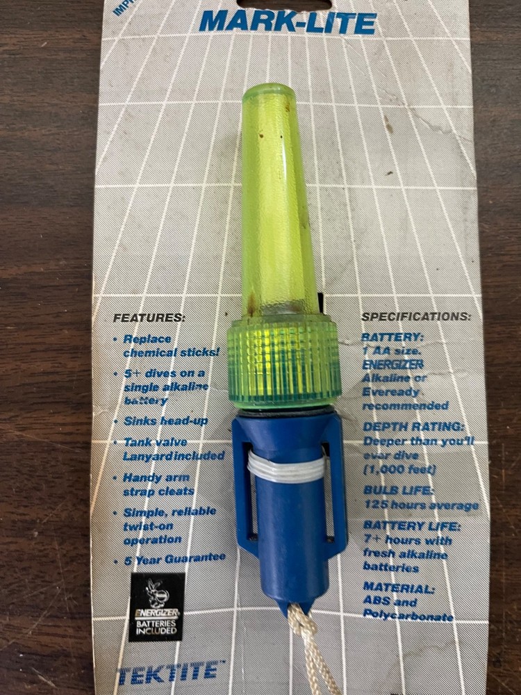 TEKTITE Mark Lite Diving Lightstick Blue Handle UNTESTED