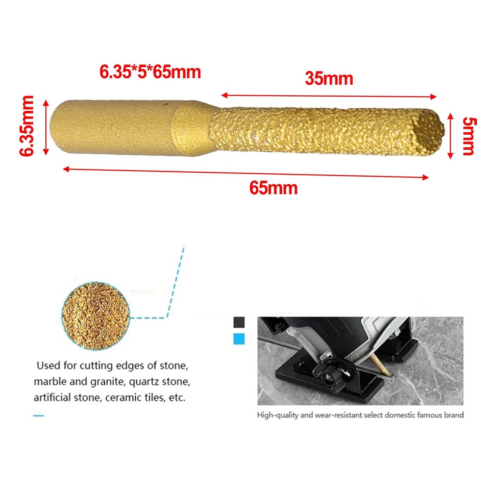Edge Grinding Machine Replacement Router Bit 6.35*5*65mm Seaming Machine
