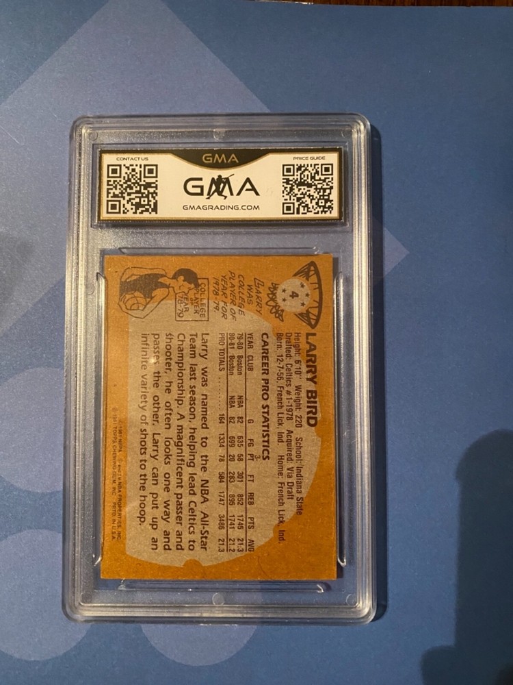 1981 topps Larry bird #4 graded 7 nr mnt nice