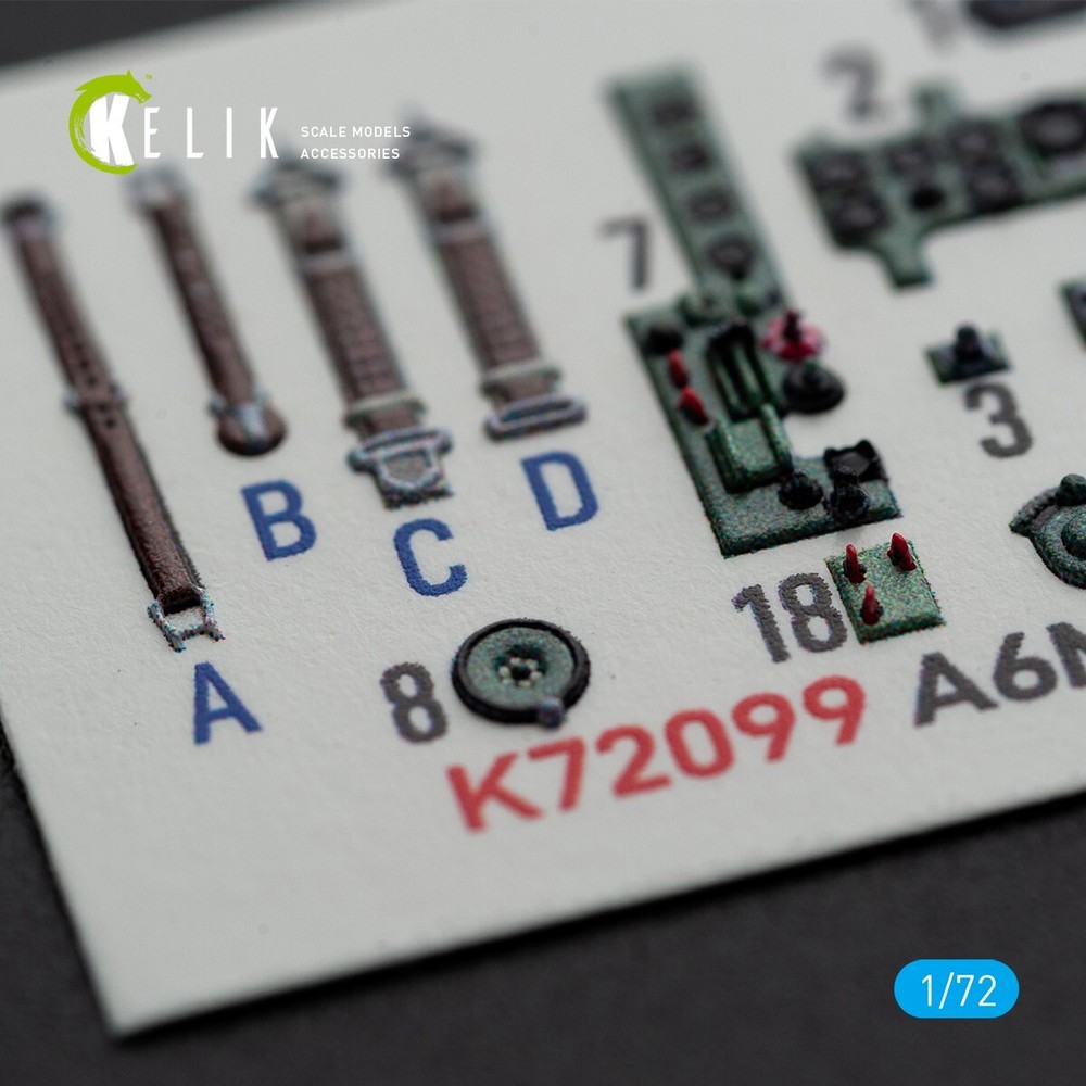 1/72 ResKit K72099 A6M5 Zero - interior 3D decals for Tamiya kit
