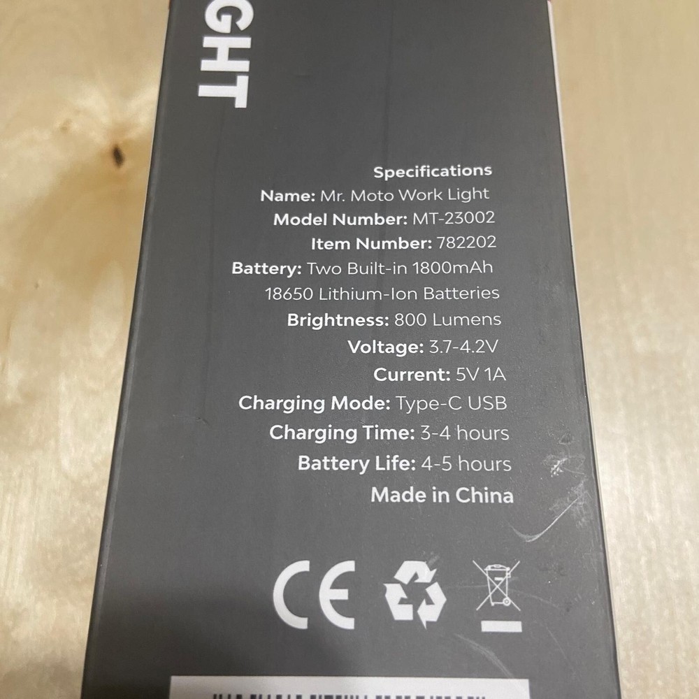 Mr. Moto Rechargeable Multi-Function Flip Strip Work Light 800 Lumen