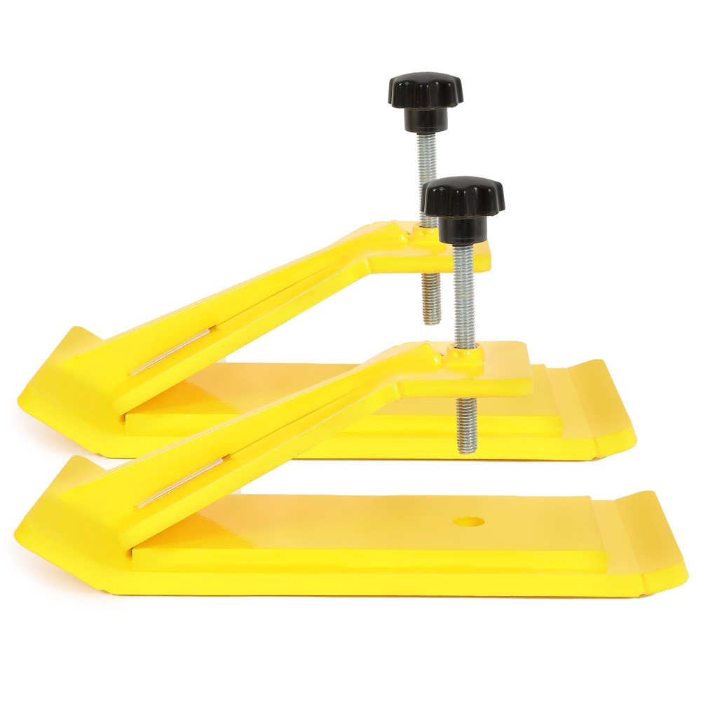 2pcs Tractor Bucket Protector Ski Edge Tamer Protector Snow Removal Yellow