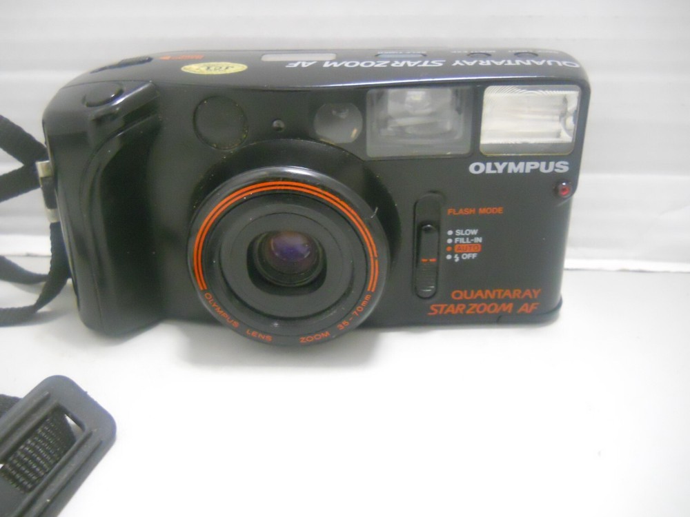 Vintage Olympus Quantaray Star Zoom AF 35 MM Film Camera Untested