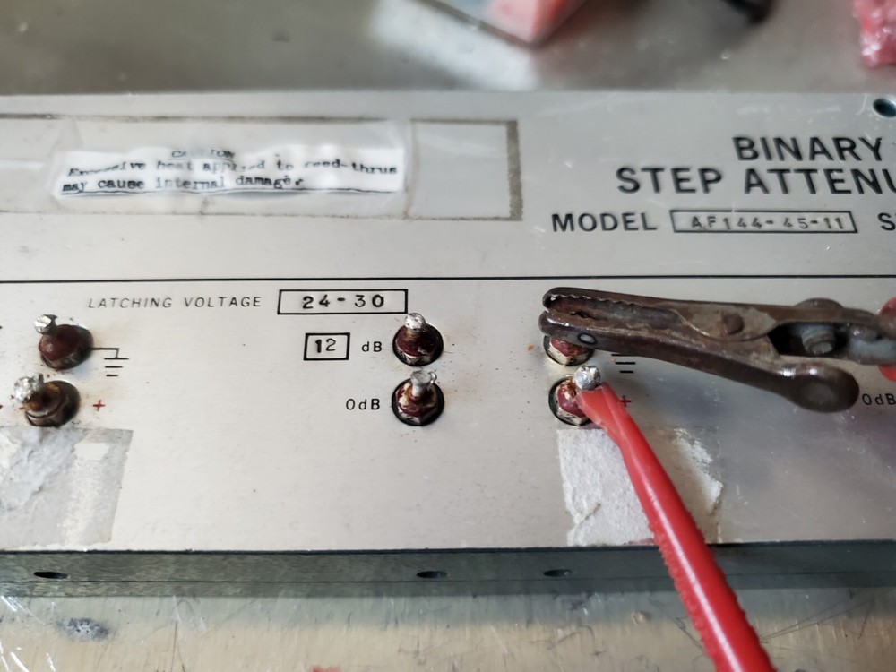 Weinschel AF-144-45-11 Binary Step Attenuator steps of 3, 6, 12, & 24 dB TESTED