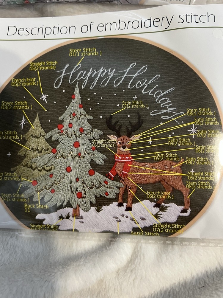 Embroidery Christmas Kits 4 In Lot