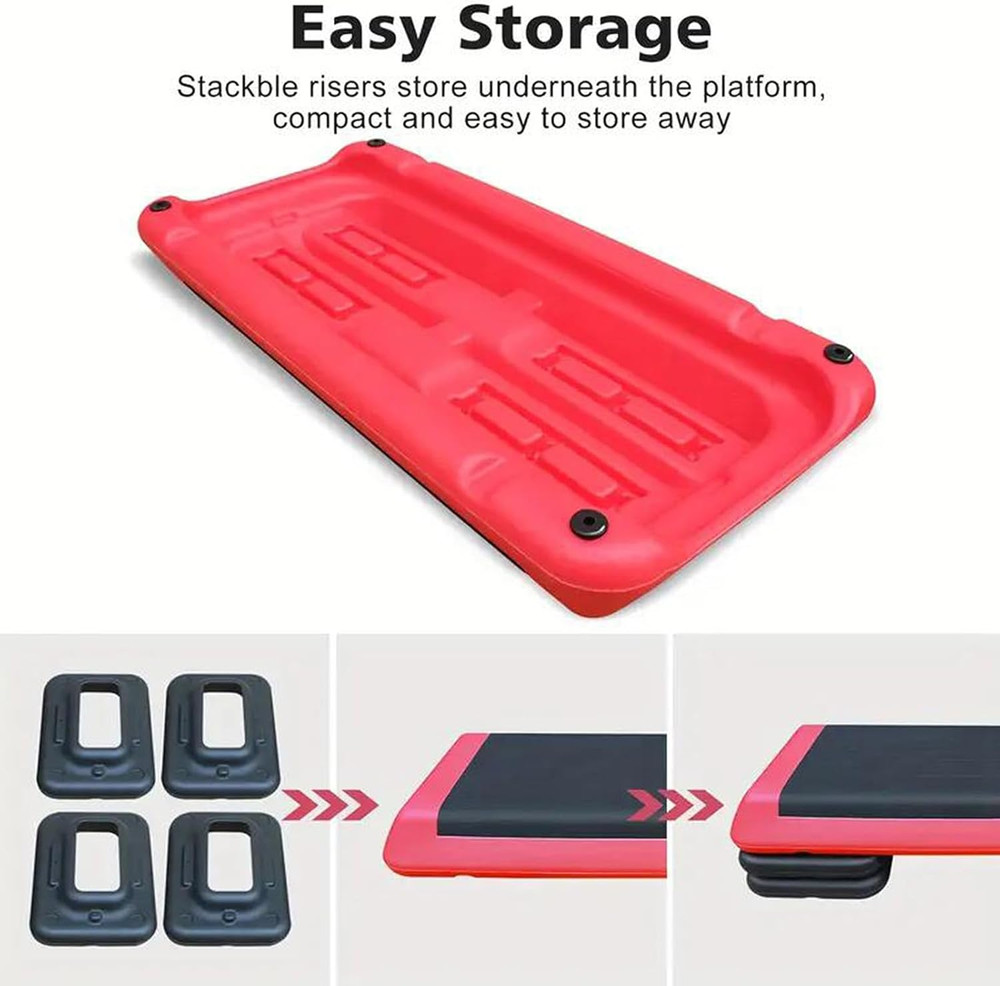 Adjustable Workout Aerobic Exercise Step Platform, Fitness & Exercise Step Platf