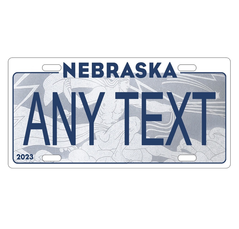 Novelty, Personalized State License Plates-Nebraska. Three Sizes Available