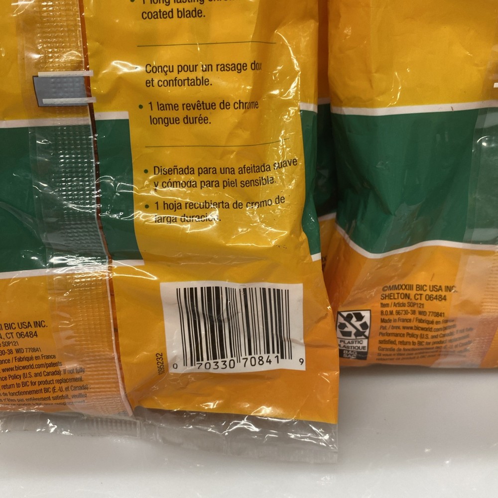 4X BIC Classic Razor Sensitive Skin 12 packs Each