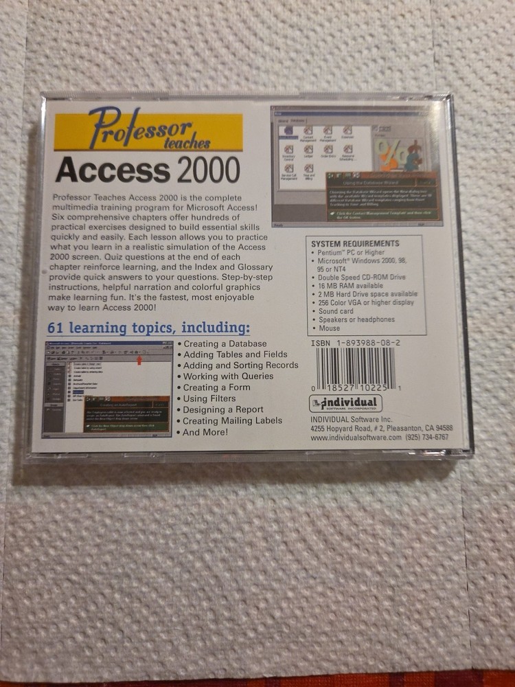 Professor Teaches Access 2000