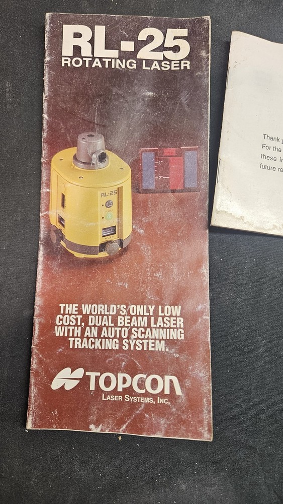 Topcon RL-25S Rotating Laser With Bag And Remote